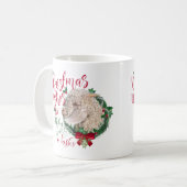 ZIEGE | Christmas Wünsche Baby Goat Kisses Angora Kaffeetasse (Vorderseite Links)