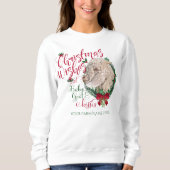 ZIEGE | Christmas Wünsche Baby Goat Kisses Angora Sweatshirt (Vorderseite)