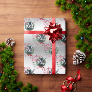 ZIEGE   Christmas wünscht Baby Goat Kisses Alpine Geschenkpapier