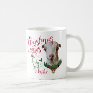 ZIEGE   Christmas wünscht Baby Goat Kisses LaManch Kaffeetasse