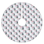 ZIEGE | Christmas wünscht Baby Goat Kisses Nigeria Polyester Weihnachtsbaumdecke (Vorderseite)