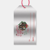 ZIEGE | Christmas wünscht Baby Goat Kisses Nubian Geschenkanhänger (Rückseite)