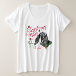 ZIEGE | Christmas wünscht Baby Goat Kisses Nubian Große Größe T-Shirt