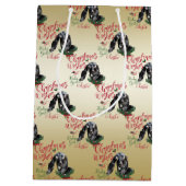 ZIEGE | Christmas wünscht Baby Goat Kisses Nubian Mittlere Geschenktüte (Rückseite)