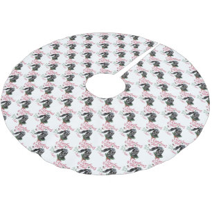 ZIEGE Christmas wünscht Baby Goat Kisses Nubian Polyester Weihnachtsbaumdecke