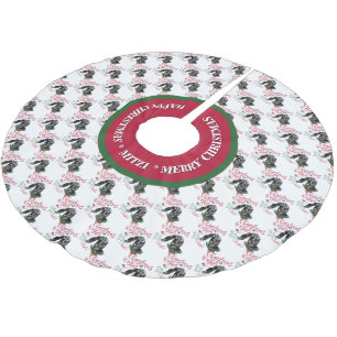 ZIEGE Christmas wünscht Baby Goat Kisses Nubian Polyester Weihnachtsbaumdecke