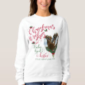 ZIEGE | Christmas wünscht Baby Goat Kisses Nubian Sweatshirt (Vorderseite)