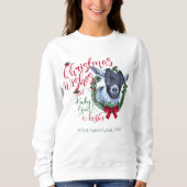 ZIEGE | Christmas wünscht Baby Goat Kisses Pygmy 2 Sweatshirt (Vorderseite)