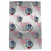 ZIEGE | Christmas wünscht Baby Goat Kisses Pygmy Mittlere Geschenktüte (Vorderseite)