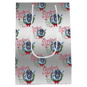 ZIEGE | Christmas wünscht Baby Goat Kisses Pygmy Mittlere Geschenktüte (Rückseite)