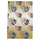 ZIEGE | Christmas wünscht Baby Goat Kisses Pygmy Mittlere Geschenktüte (Rückseite)