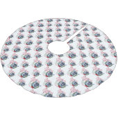 ZIEGE | Christmas wünscht Baby Goat Kisses Pygmy Polyester Weihnachtsbaumdecke (Schrägansicht)