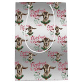 ZIEGE | Christmas wünscht Baby Goat Kisses Togg Mittlere Geschenktüte (Vorderseite)