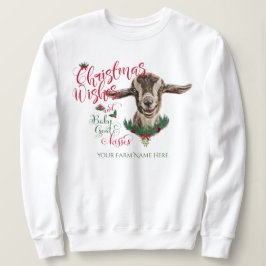 ZIEGE |Christmas wünscht Baby Goat Kisses Toggenbu Sweatshirt