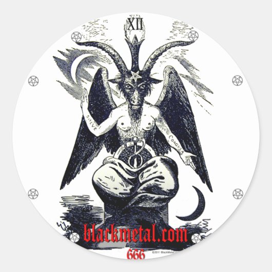 Ziege des Mendes-Round-Aufklebers Runder Aufkleber (Vorderseite)