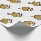 Ziege, die einen Sankt-Hut trägt Geschenkpapier (Ecke)