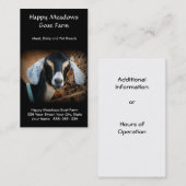 Ziege, die Visitenkarte bewirtschaftet oder (Vorne/Hinten)