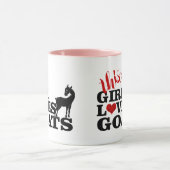 ZIEGE | Dieses Mädchen Lieben Ziegen Hübsch Stilis Tasse (Zentrum)