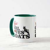 ZIEGE | Dieses Mädchen Lieben Ziegen spielend Pygm Tasse (Vorderseite Links)