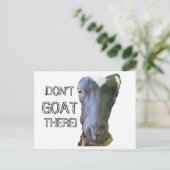 Ziege "DORT NICHT GEHEN" Postkarte (Stehend Vorderseite)