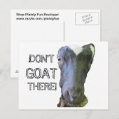 Ziege "DORT NICHT GEHEN" Postkarte (Vorne/Hinten)