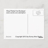 Ziege "DORT NICHT GEHEN" Postkarte (Rückseite)