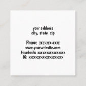 Ziege durch Zaun Quadratische Visitenkarte (Rückseite)