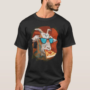 Ziege Eating Pizza Pizza Food Goat Feinschmecker T-Shirt