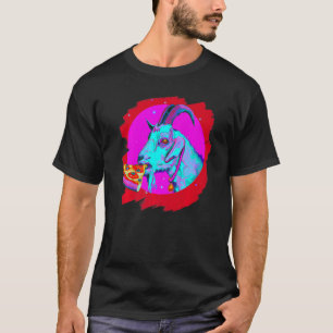 Ziege Eating Pizza Pizza Food Goat Feinschmecker T-Shirt