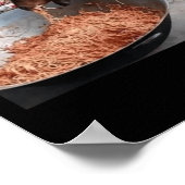 Ziege Eating Spaghetti Sticker Poster (Ecke)