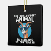 Ziege emotionale Unterstützung Tier Er schreit, al Keramikornament (Links)