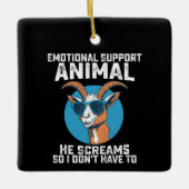 Ziege emotionale Unterstützung Tier Er schreit, al Keramikornament (Vorderseite)