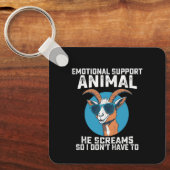 Ziege emotionale Unterstützung Tier Er schreit, al Schlüsselanhänger (Vorderseite)