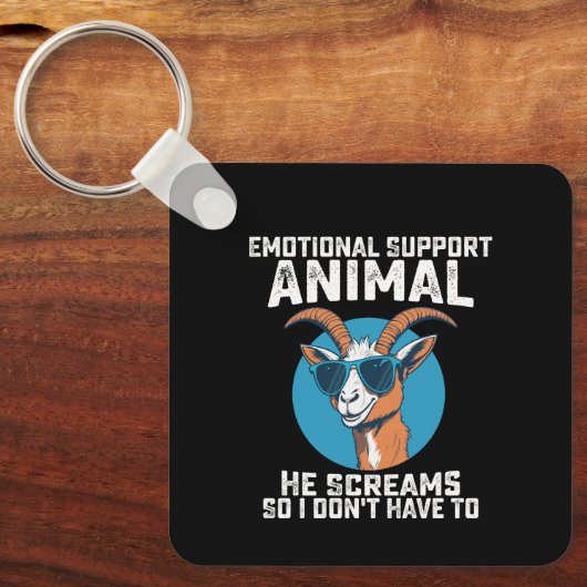 Ziege emotionale Unterstützung Tier Er schreit, al Schlüsselanhänger (Vorderseite)