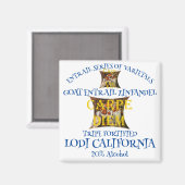 Ziege Entrails Zinfandel aus Kalifornien Magnet (Vorderseite/Rückseite)