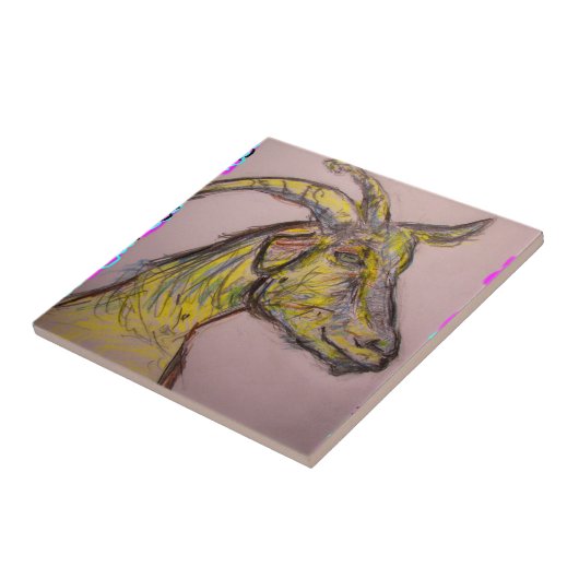 Ziege Fliese (Seite)