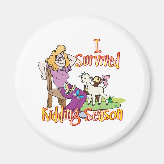 ZIEGE | Funny Kidding Season by GetYerGoat Magnet (Vorne)