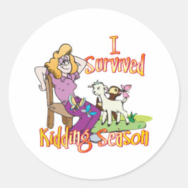 ZIEGE | Funny Kidding Season by GetYerGoat Runder Aufkleber