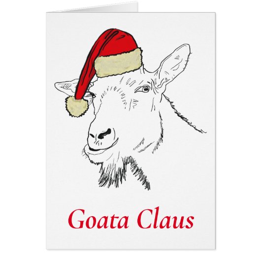 Ziege Funny Santa Slogan und Zeichnend (Vorne)