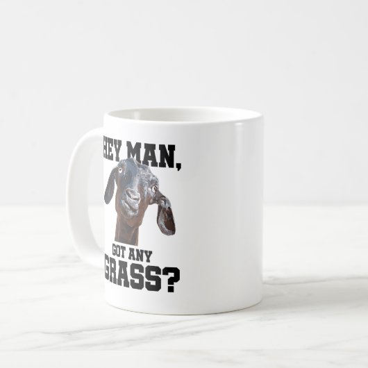 Ziege für Goat Lovers Farm Bekleidung Meme Pun Fun Kaffeetasse (Vorderseite Links)