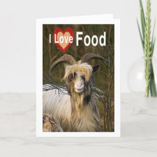 ZIEGE FÜR TWIN'S GEBURTSTAG LIEBE ESSEN / DU VIEL  KARTE