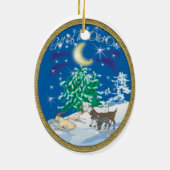 Ziege - Geschenk des Alten Keramik Ornament (Hinten)