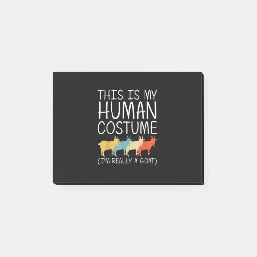 Ziege Halloween Menschkostüm Post-it Klebezettel (Vorderseite)