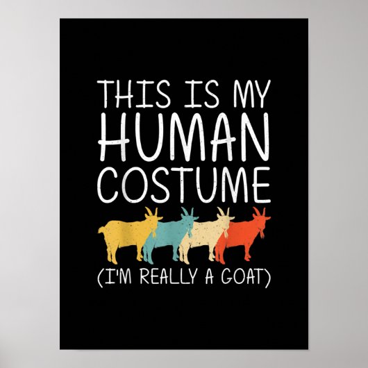 Ziege Halloween Menschkostüm Poster (Vorne)