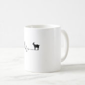 Ziege Heartbeat Kaffeetasse (VorderseiteRechts)