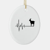 Ziege Heartbeat Keramik Ornament (Rechts)