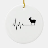 Ziege Heartbeat Keramik Ornament (Vorne)