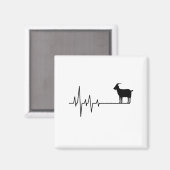 Ziege Heartbeat Magnet (Vorderseite/Rückseite)