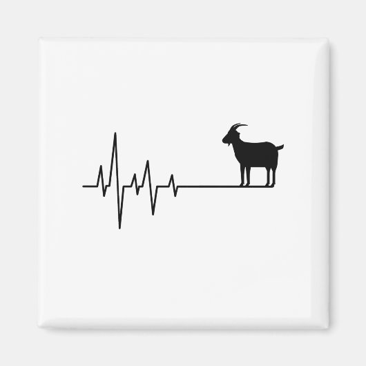 Ziege Heartbeat Magnet (Vorne)