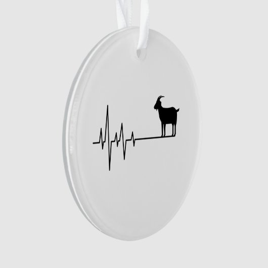 Ziege Heartbeat Ornament (Vorderseite)
